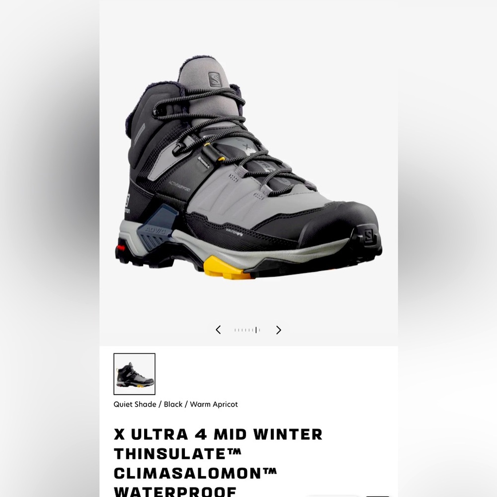 Men’s Salomon X Ultra 4 Mid Winter TS CSWP Boots - Size 11